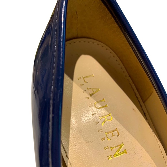 LAUREN RALPH LAUREN wedges size 7 navy - Picture 5 of 8